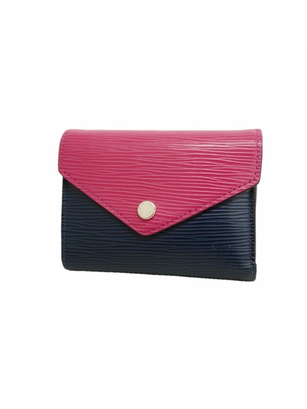 Louis Vuitton Trifold Wallet Epi Portefeuille Victorine Pink Indigo Blue